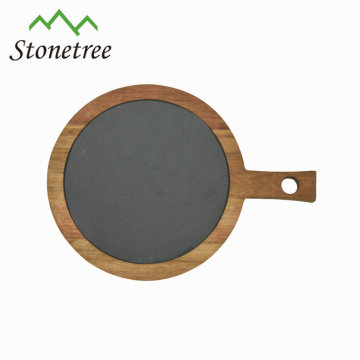 New design cheeseboard black slate cheese board with natural surface